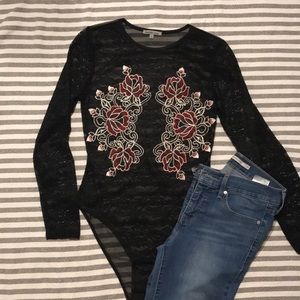 🎈Charlotte Russe Sheer Bodysuit
